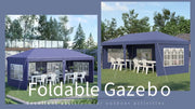 3 x 6m Heavy Duty Gazebo Marquee Party Tent with Storage Bag Blue