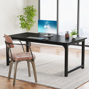 63 Inch Modern Computer Desk, Black Executive Office Desk Study Writing Table