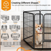Heavy Duty 6 Panel Puppy Playpens Pet Dog Pen Cat Rabbit Fence Indoor/Outdoor