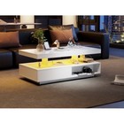 Led Coffee Table With 2 Drawer Storage, High Gloss Coffee Table For Living Room