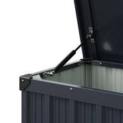 550L Metal Storage Box with Wheels Garden Outdoor Shed Utility Cushion Chest UK