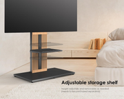 FITUEYES TV Stand !SALE! Zen Series 55-88 Inch Floor Standing Height Adjustable