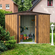 8 x 6ft Garden Shed Outdoor Storage Shed Waterproof with Foundation Kit, Vents