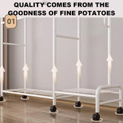 Clothes Rail 120KG Load Clothes Rack Shelfs Shoe Rack Display Stand Heavy Duty
