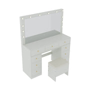Dressing Table With Drawers Mirror Stool Set Makeup Desk Vanity Table Bedroom