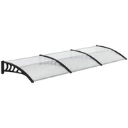 Door Canopy Outdoor Awning Rain Shelter for Window Porch 303x96 Clear
