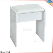 Dressing Table White Vanity Set Makeup Desk with Stool Mirror 6Drawer LED Lights