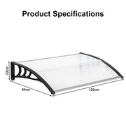 Door Canopy Awning Rain Shelter Front Back Porch Outdoor Shade Patio Roof Cover