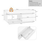Led Coffee Table With 2 Drawer Storage, High Gloss Coffee Table For Living Room