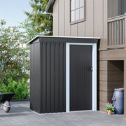 Metal Garden Shed Utility Tools Storage Outdoor Organizer House Pent Roof-5X3FT