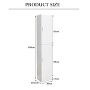 Bathroom Cabinet Cupboard Tall Free Standing Tallboy Storage Furniture 1900mm