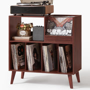 Large record stand with storage record player stand with shelf vinyl record