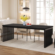 Industrial Dining Table for 6-8 People, 180cm Rectangular Kitchen Dinner Table