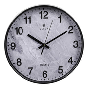30cm Grey Marble Wall Clock Silent Living Room Bedroom Office Home Decor UK