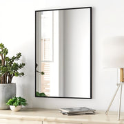 Black Frame Rectangle Mirror 40 x 60 cm Home Bathroom Wall Mounted Vanity Decor
