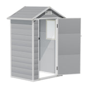 PLASTIC SHED OUTDOOR STORAGE SHEDS UTILITY HOUSE GARDEN TOOLS BOX LOCKABLE 4X3FT