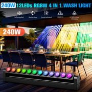 12x20W Stage Moving Head Beam Bar Light DMX RGBW DJ Disco Party Wall Wash Lights