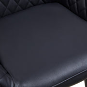 Set of 2 Bar Stools PU Leather Seat Bar Chair for Home Breakfast Kitchen Counter