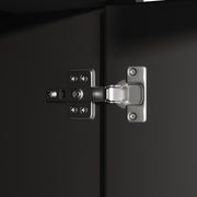 Tall 167cm Kitchen Storage Cabinet w/ App Control LED & Anti-Tip Safety, Black