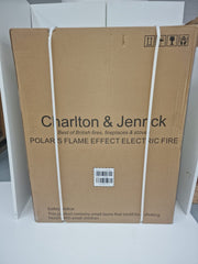 Realistic LED Electric Fireplace, Adjustable Heater Flame CHARLTON AND JENRICK