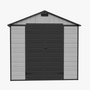 Plastic Garden Shed 8x4FT 8x6FT 8x8FT Apex Roof Outdoor Storage Sheds Tool Box