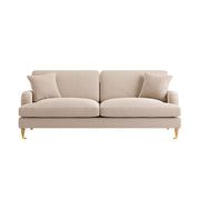 Beige Woven Fabric 4 Seater Sofa - Payton SOF214