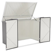 Outdoor Lockable Bike Shed Bicycle Tool Storage Box Garden Garbage Bin Shed GREY