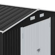 Outdoor Storage Shelter 12 x 10FT Galvanised Steel Storage Shed with Dual Window