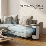 4L Portable Air Cooler Humidifier 65W with 3 Fan Speed, 3 Modes, 2 Ice Pack