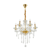 Marie Therese Chandelier Ceiling 6 Light Crystal Effect Lamp with Free LED Bulbs