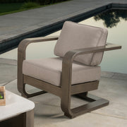SunVilla Gibson 4PC Deep Seating Set Aluminium Sunbrella Garden Furniture Grey