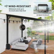Pergola Kit Gazebo with UPF 50+ and Waterproof Polycarbonate Roof