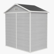 Grey Wood Grain Plastic Garden Shed 6x8 6x6 5x3 Outdoor Tool Bike Storage House