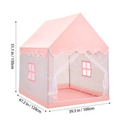 Childrens Kids Pop Up Play Tent Girls Playhouse Indoor Outdoor Princess Castle