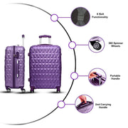 Hard Shell PC+ABS Cabin Suitcase 4 Wheel Travel Luggage Trolley Lightweight Case