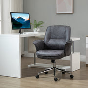 Vinsetto Swivel Computer Office Chair Mid Back Desk Chair for Home Refurbished