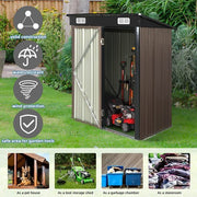 5 X 3FT Metal Garden Shed Outdoor Storage Shed House Box Pent Roof Lockable