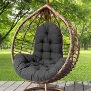 Hanging Chair Cushion Thick Black Egg Swing Chair Seat Pad Outdoor Indoor