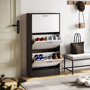 3 Drawer Shoe Cabinet Storage Cupboard Wooden Stand Rack Organiser Footwear Unit
