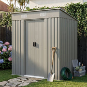 4x6 FT Garden Shed Glitter Storage Shed Waterproof with Foundation Kit and Vents