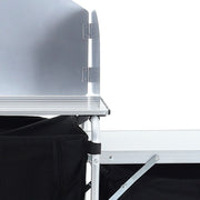 Outdoor Camping Kitchen Cupboard Cook Table Folding Storage Unit Shelf w Handbag