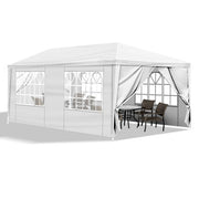 10x20ft Outdoor Tent Waterproof Gazebo Marquee Canopy - 4 Removeable Sidewalls