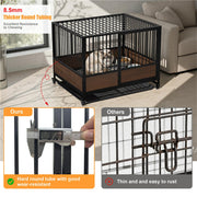 Movable Metal Tube Cat Cage Stackable Crate Kennel Indoor for Cat Boarding Shops