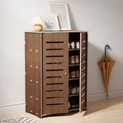 5 Tier Wooden Shoe Rack Storage Shelf Unit Cabinet Organiser Footwear Stand