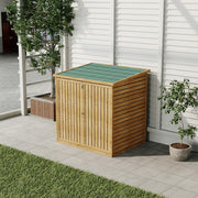 Outdoor Wooden Wheelie Bin Storage Dual Garbage Bin Shed Garden Rubbish Store UK