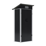 Metal Garden Shed 3X2FT Pent Roof Outdoor Tool Storage House with Lockable Door