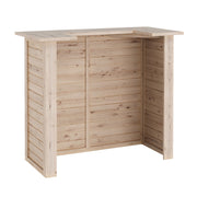 Garden Cocktail Bar Rustic Pine Wooden Home Bar Table Pub Counter Reception Desk