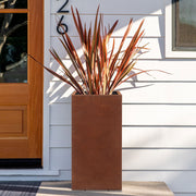 Corten Steel Rectangle Cube Planter Garden Plants Pot In/Outdoor Trough Tub Box