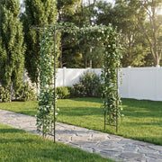 2M Garden Arch Metal Archway Gate Rose Vine Plants Climbing Trellis Heavy Duty