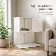 Indoor Metal Cat Cage, Cat Villa for Secure Play and Rest, for Kittens
